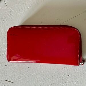 Red Patent Leather Wallet